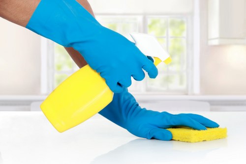 Cleaning a fresh spill during stain removal